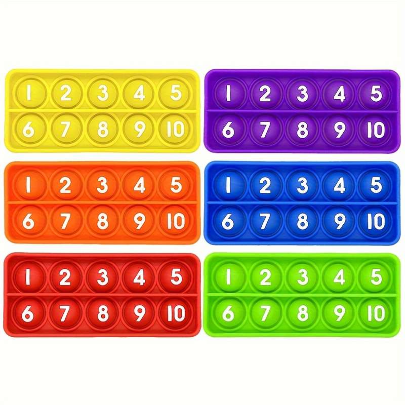 6-Pack Silicone Ten Frame Counting Teaching Aids