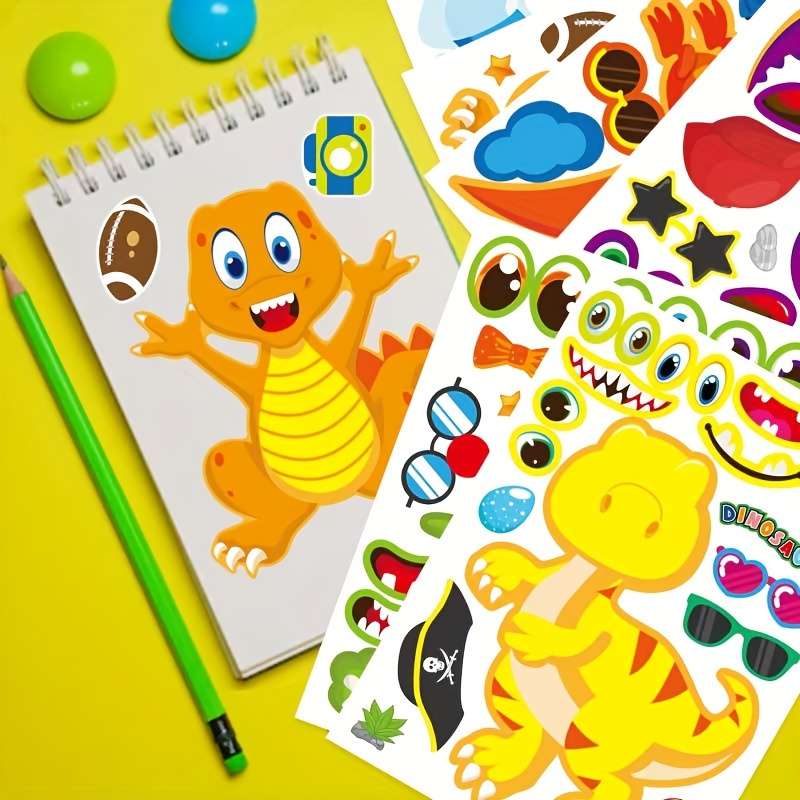 18 dinosaur stickers