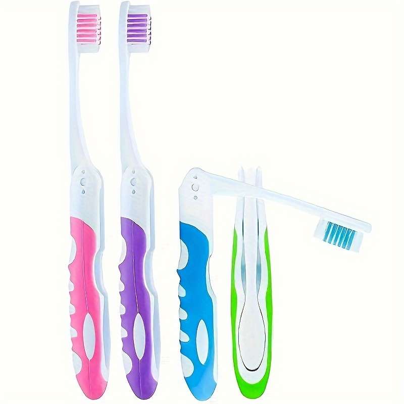 2-Pack Creative Folding Travel Toothbrushes