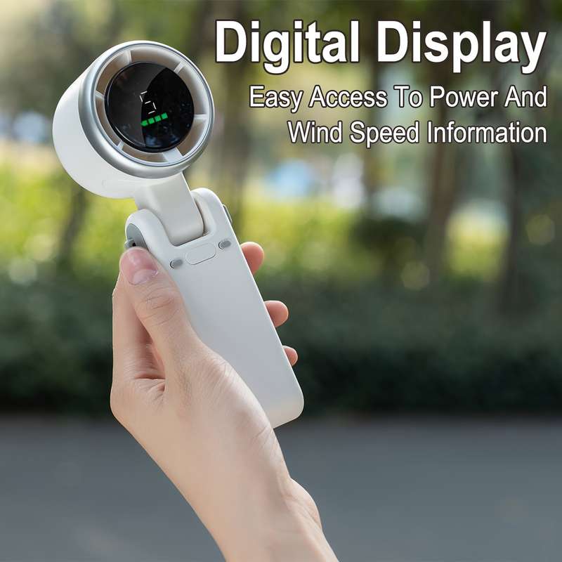 Elegant Handheld Portable Fan With High-Speed Motor