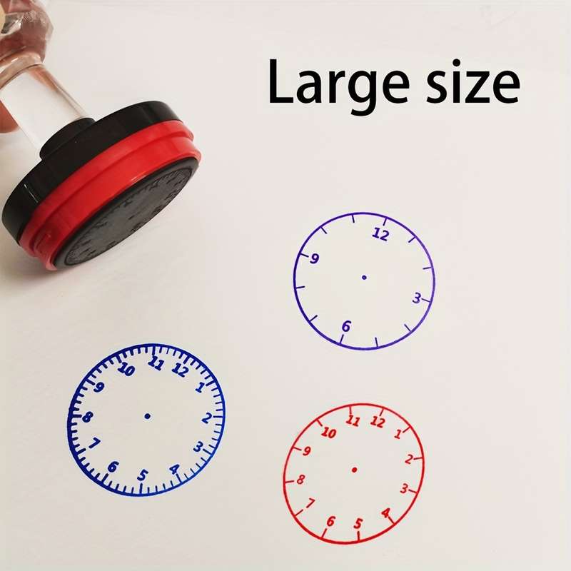 Round Clock Stamp For Teachers