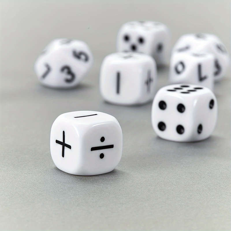 18-Piece Acrylic Math Magic Dice Set