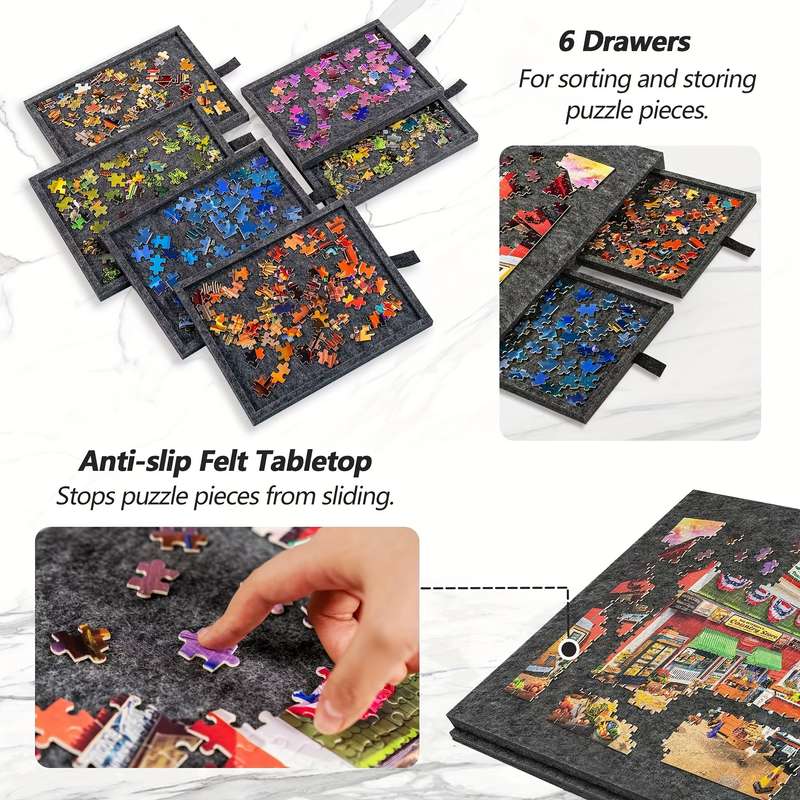6 In 1 Jigsaw Puzzle Table