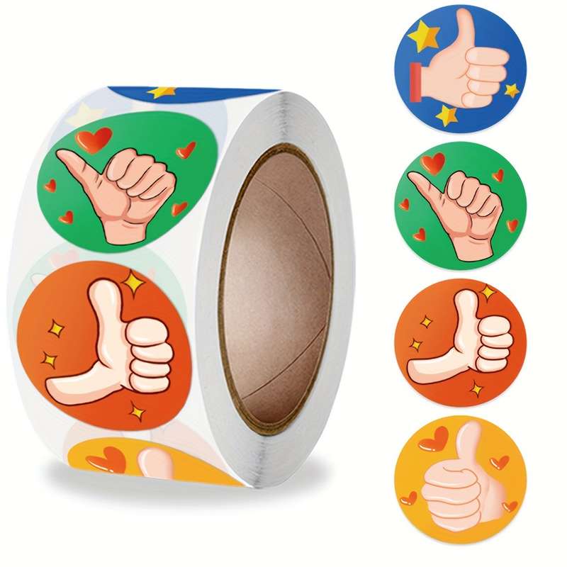 500 Glossy Round Paper Stickers