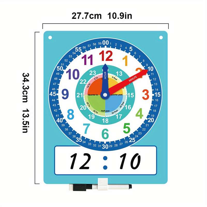 Writable Dry Erase Demo Clock