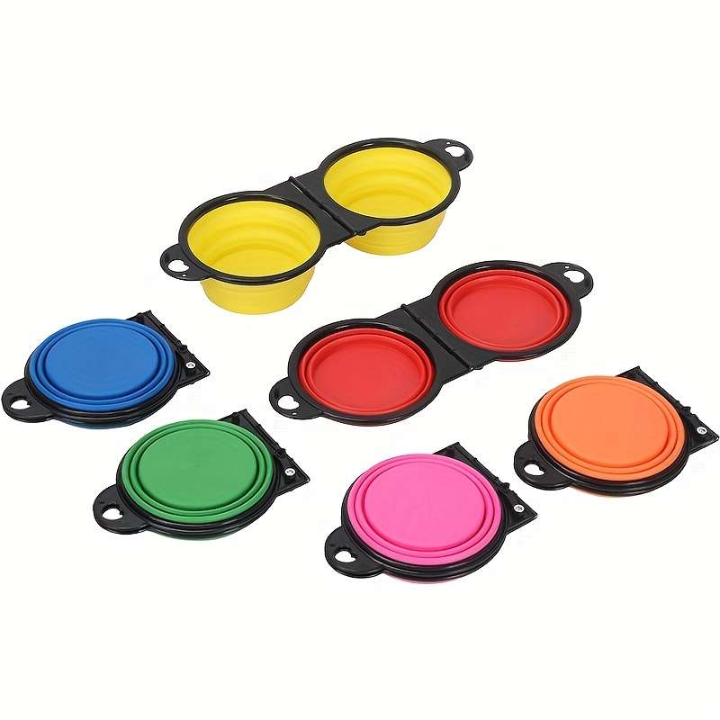2 In 1 Folding Tpe Dog Food Bowl Water Bowl