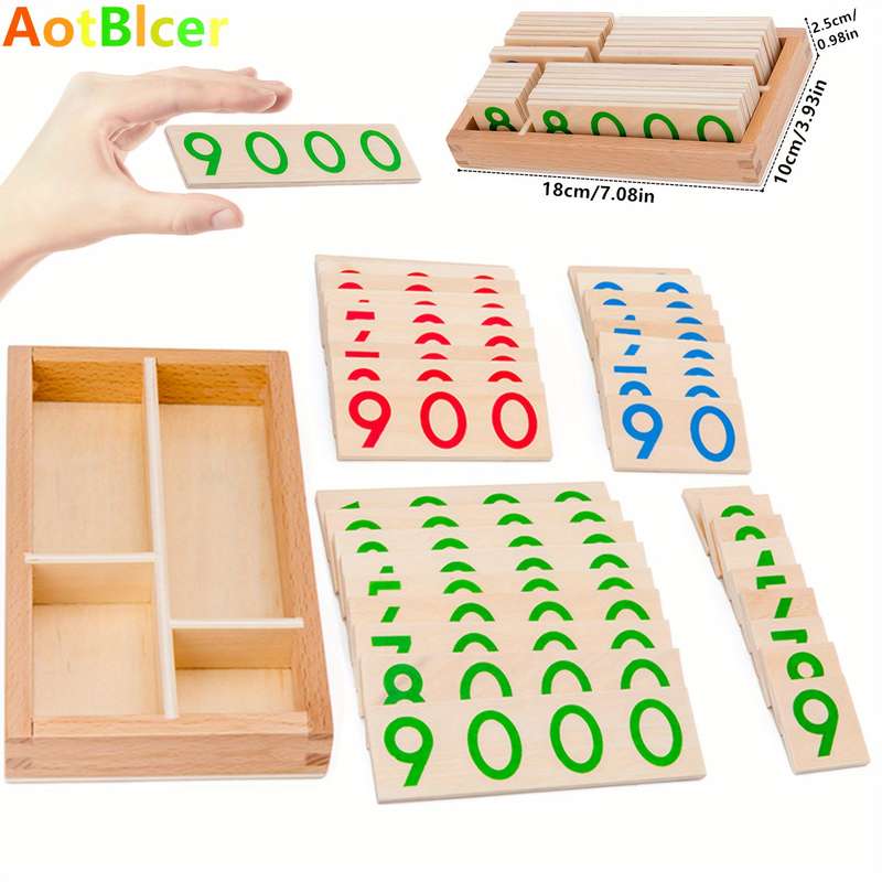 Educational Wooden Number Cards