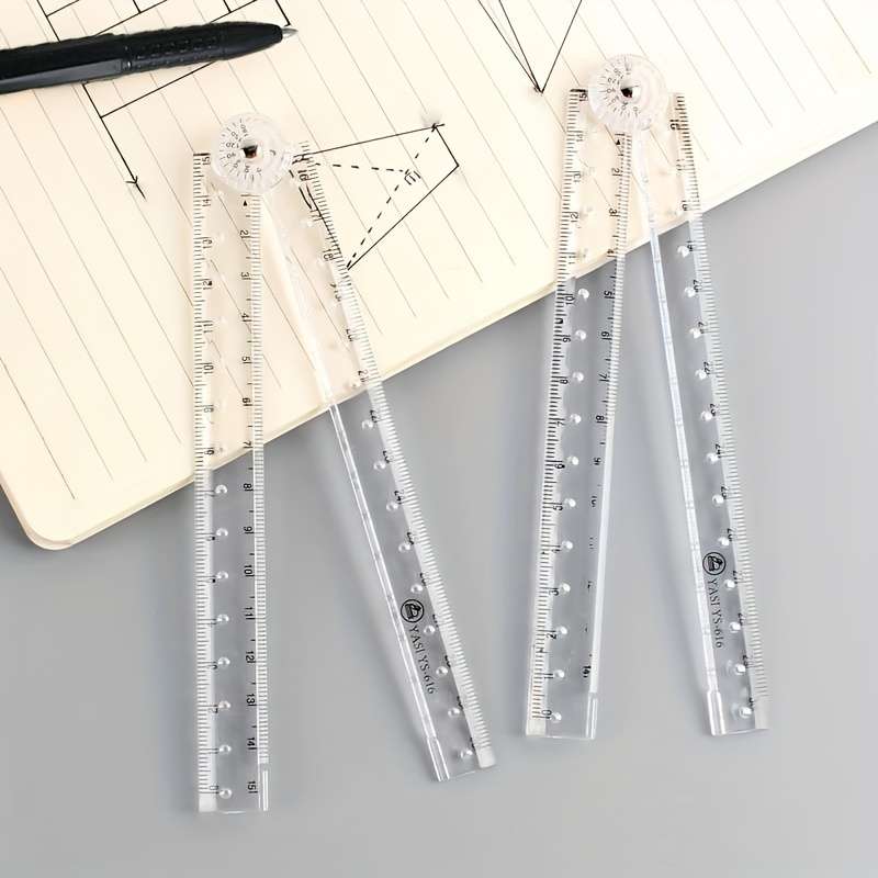 1 Piece Of Shatterproof Transparent Folding Ruler