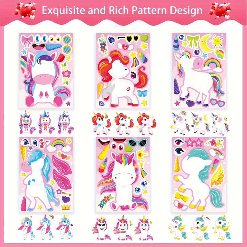 12 Make-Your-Own Unicorn Stickers