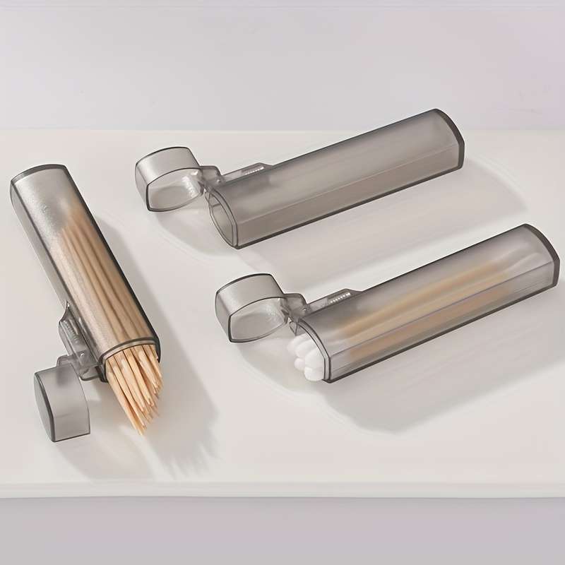 1 clear portable toothpick box