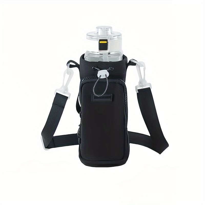 Beige Travel Crossbody Water Bottle Bag