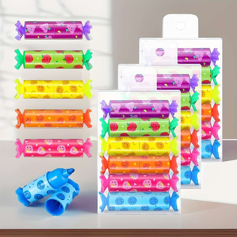 6 Colorful Candy Pastel Highlighters