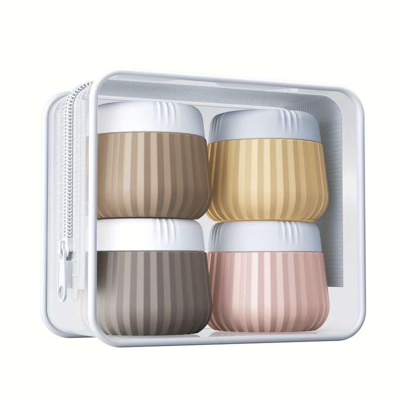 4-Pack Silicone Refillable Travel Containers