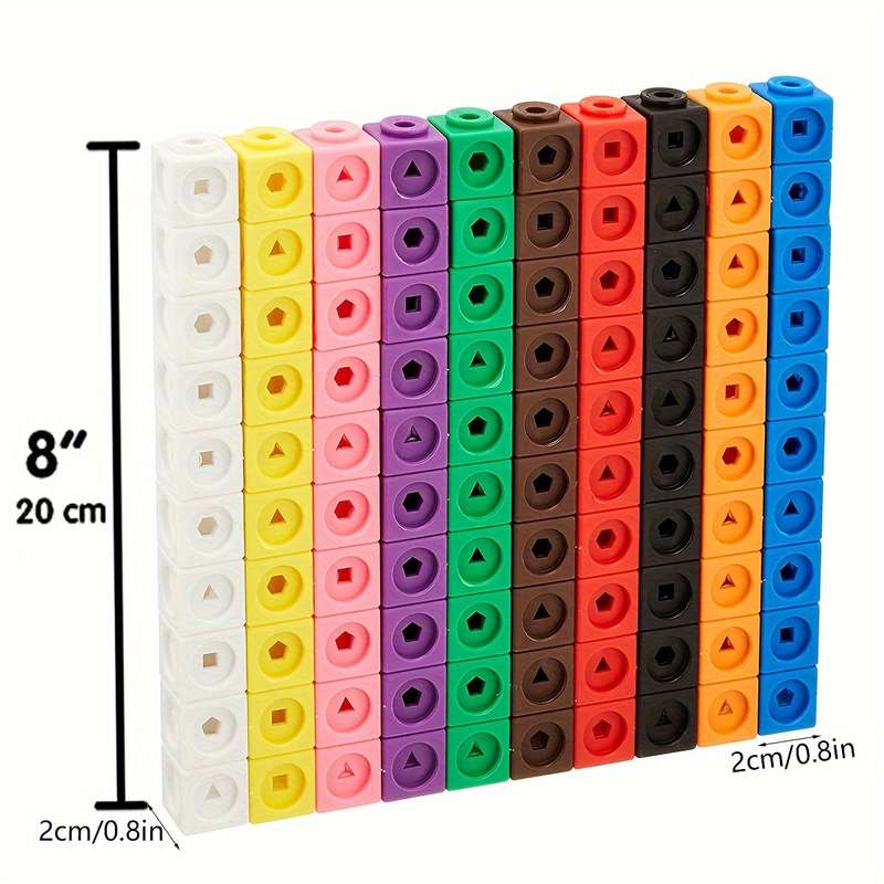 Math Link Cubes Set 100 Cubes