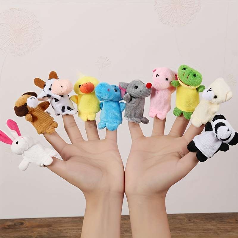 10-Piece Mini Animal Finger Puppet Set