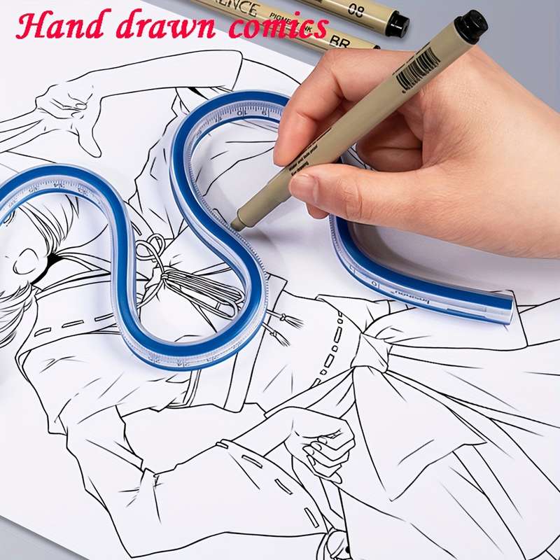 1Pc Curved Snake-Shaped Ruler
