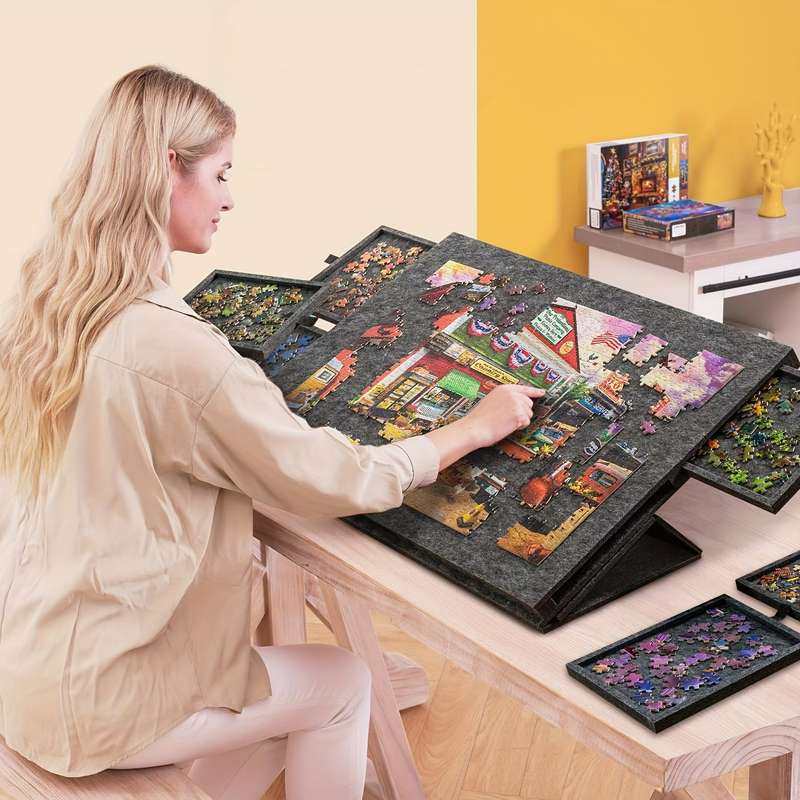 6 In 1 Jigsaw Puzzle Table