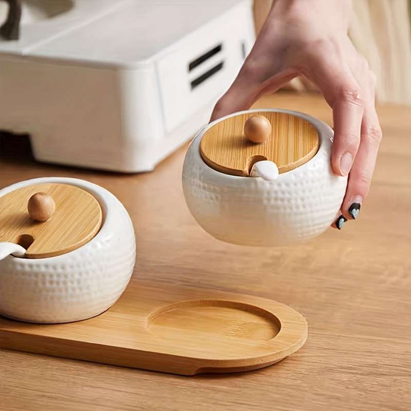 3-Piece Creative Ceramic Spice Box Set