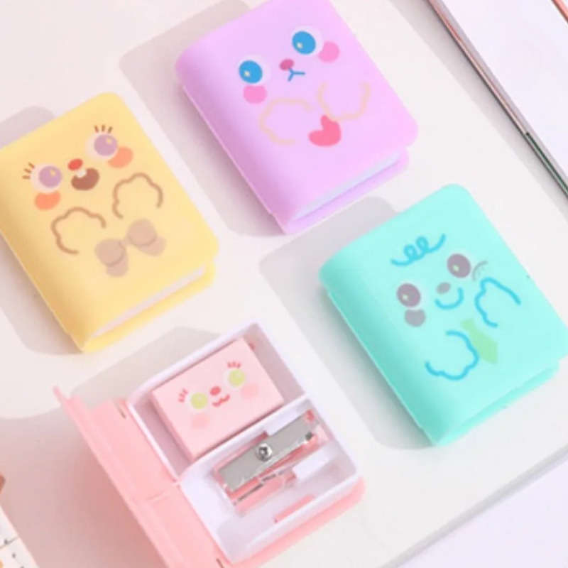 Pencil Sharpener Mini Sketching Pencil Eraser Set