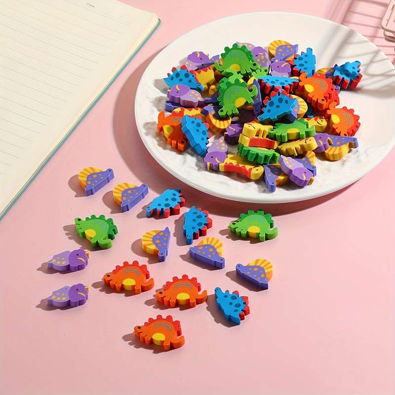 30pcs Colorful Dinosaur Erasers