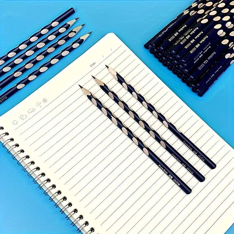 30 Black Hb Triangular Pencils