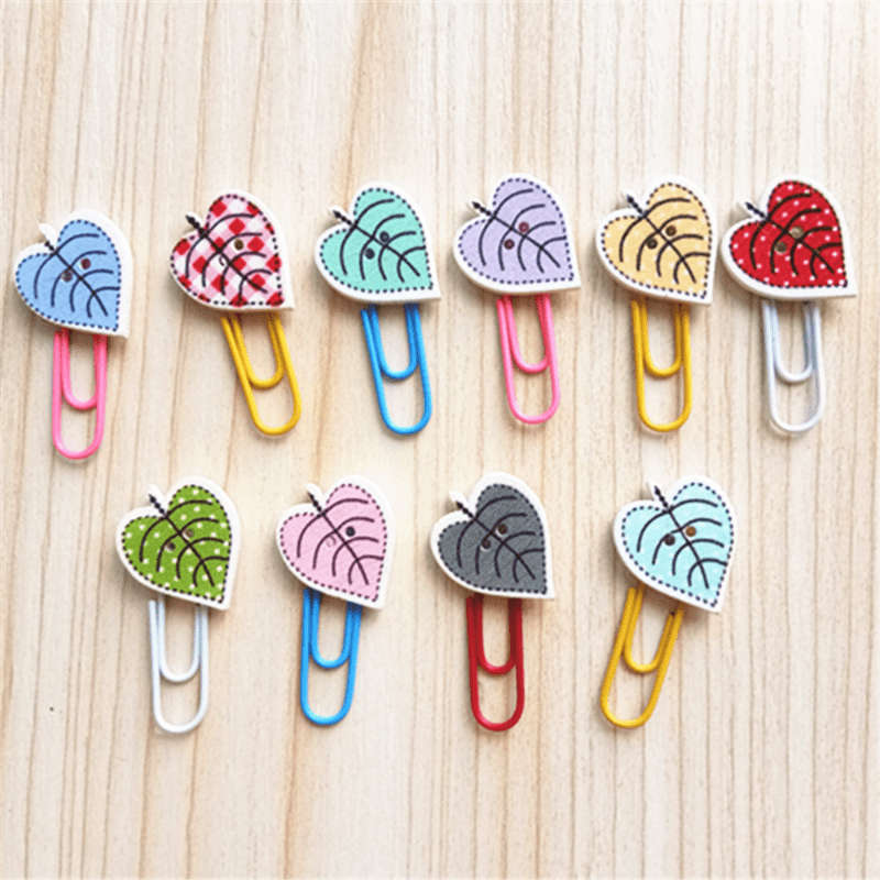 10Pcs Creative Color Paper Clips