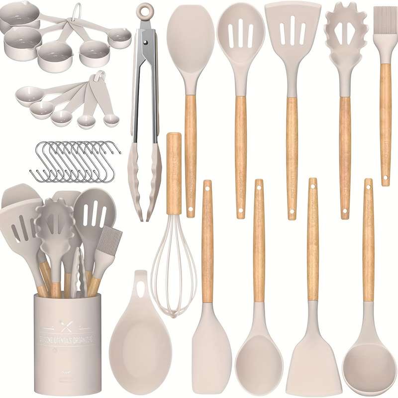 34-Piece Silicone Kitchen Utensil Set