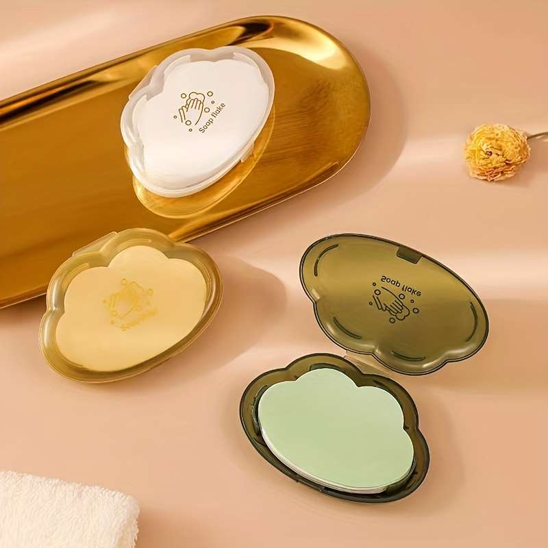 Mini portable disposable travel paper, soap flakes