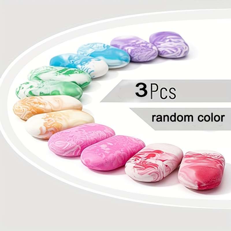 3 Pieces Marble Pencil Eraser