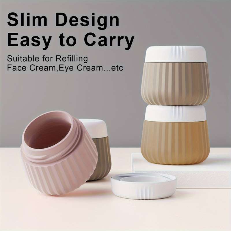 4-Pack Silicone Refillable Travel Containers
