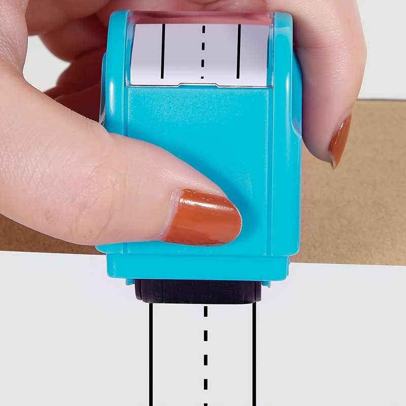 Teacher Hand Roller Stamp With Dotted Line