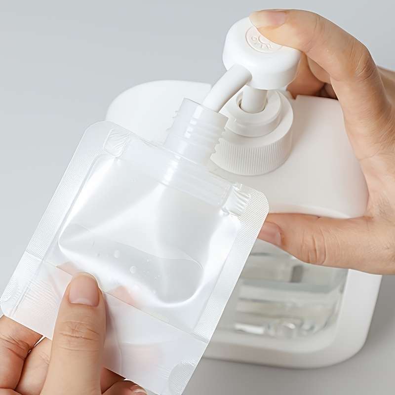 5 Pack Travel Refillable Flat Bags Liquid Dispensing Bags