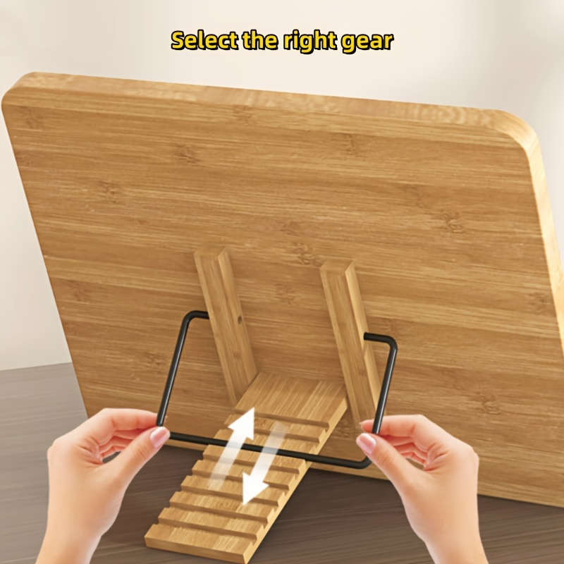 Wooden Reading Rack With Metal Brackets