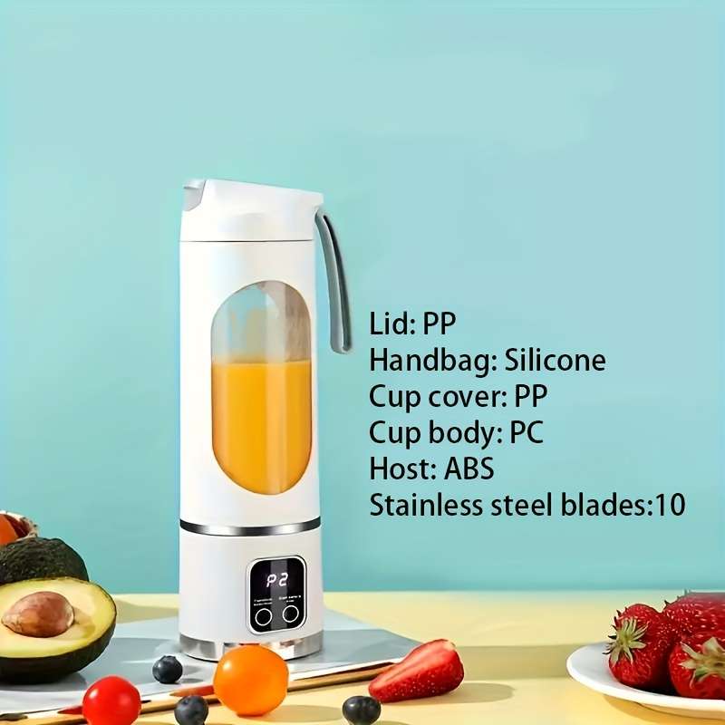 Portable Usb Rechargeable Blender And Juicer - Easy To Clean, Perfect For Making Fruit And Vegetable