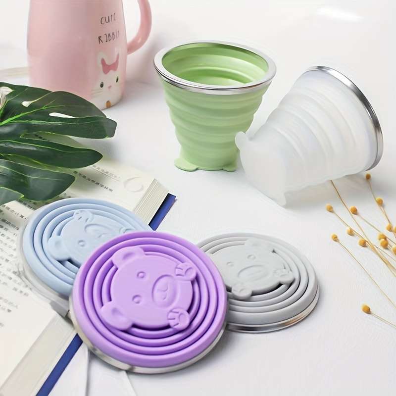1Pc270ml Portable Outdoor Camping Folding Water Cup