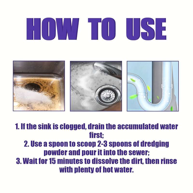 1 piece instant drain cleaner for quick unclogging