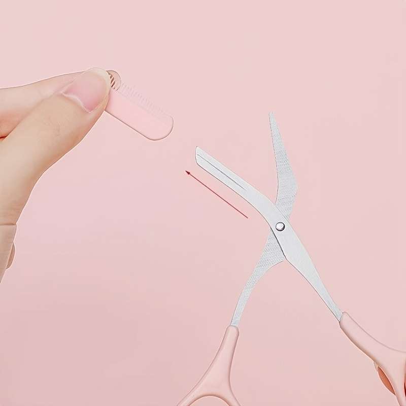 Stainless Steel Eyebrow Razor with Comb - Dual Use, Safe for Beginners