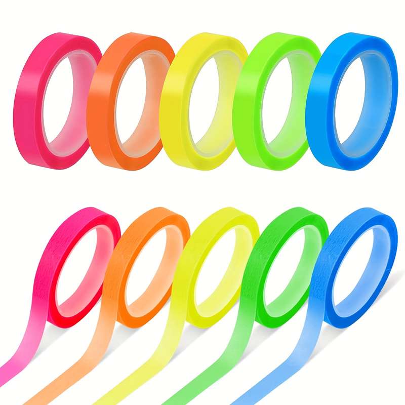 10 Rolls Of Highlighter Tape Removable