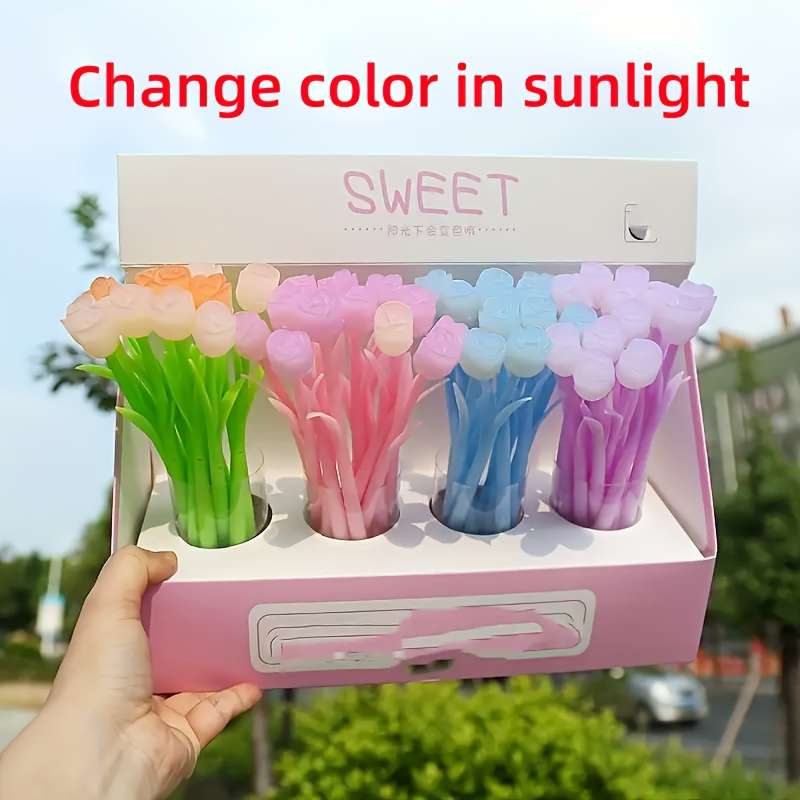 10-Pack Silicone Flower Pens