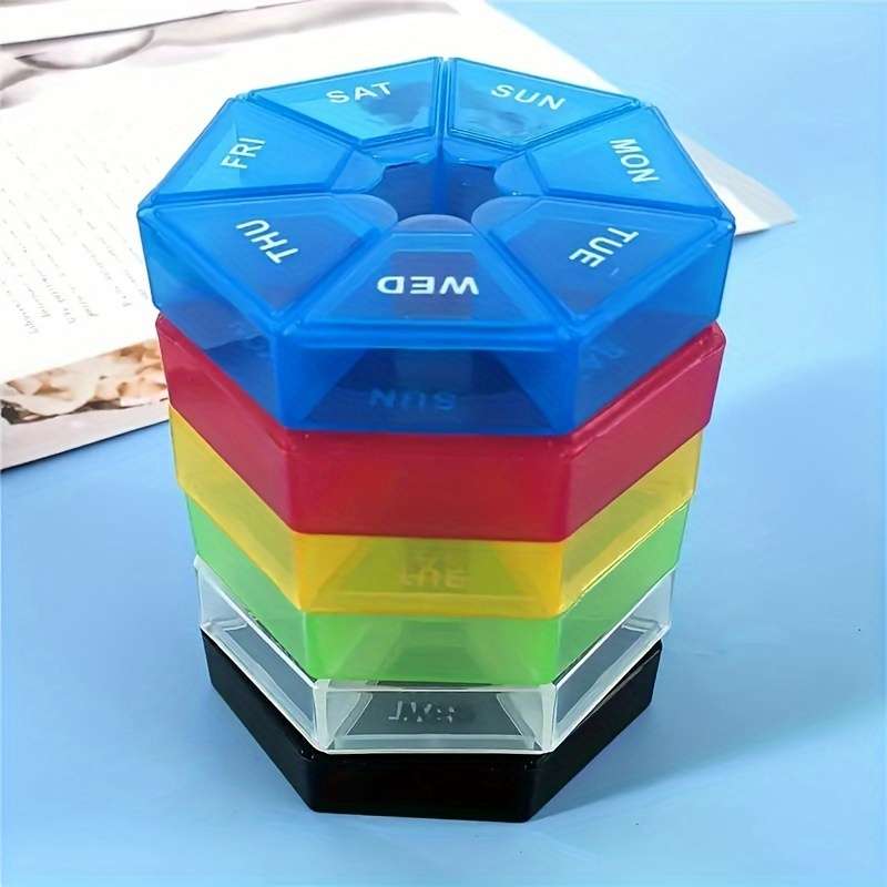 7-Day Pill Organizer with Individual Compartments