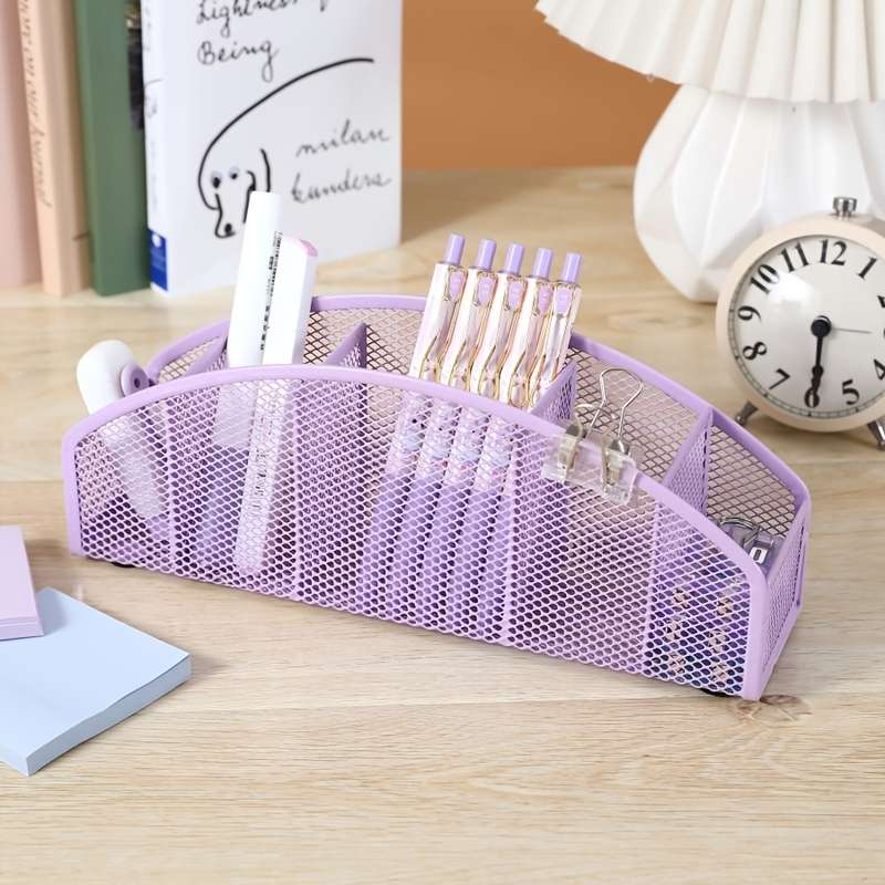 1 Piece Black Metal Pen Holder