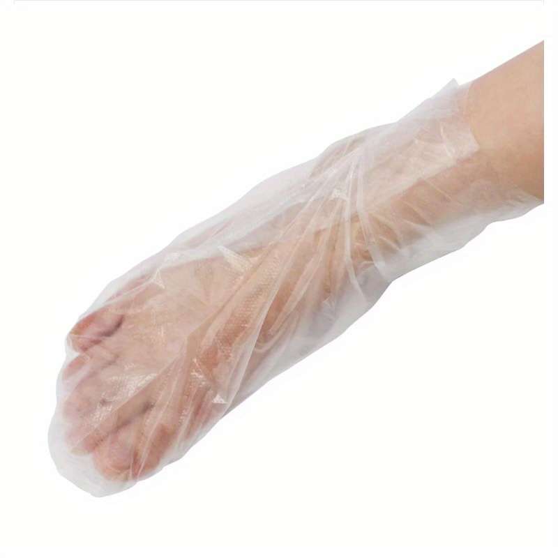 100 Transparent Disposable Pe Plastic Foot Bags