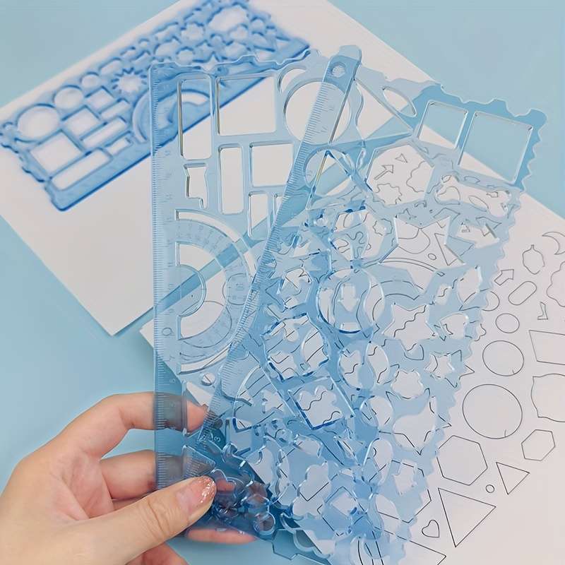 Student multi-function drawing ruler two-in-one set
