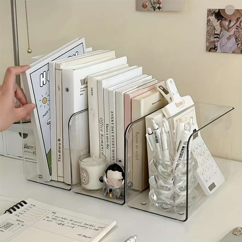 Transparent Bookshelf Book Stand Desktop Stand