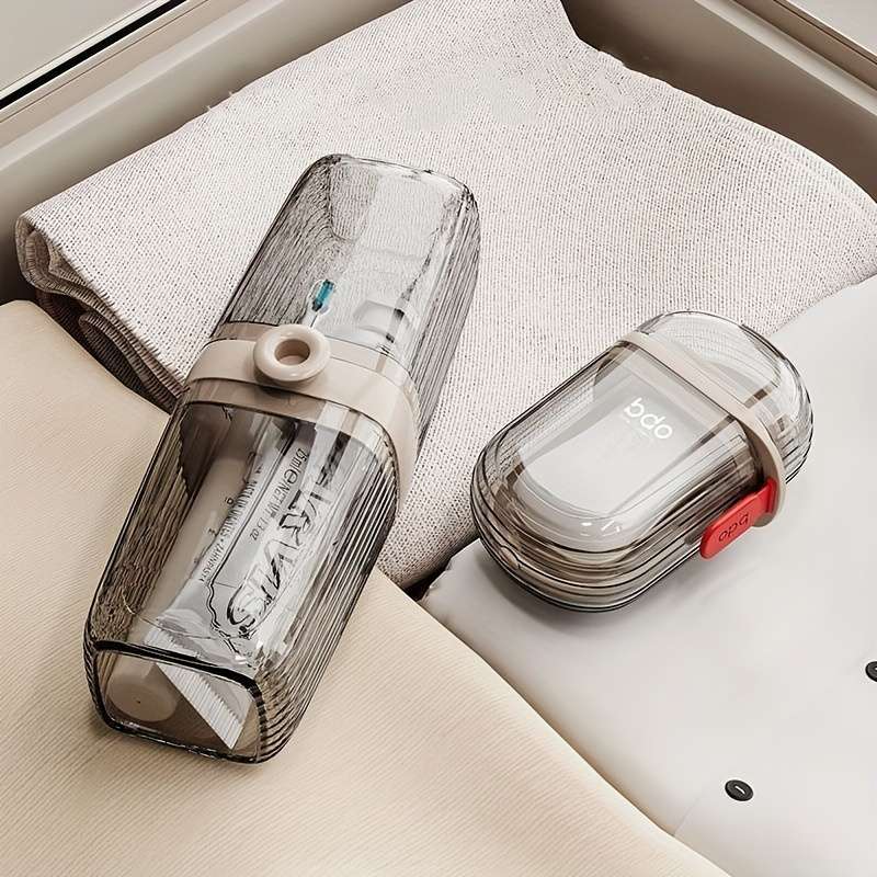 Travel Toothbrush Cup And Soap Dish Set