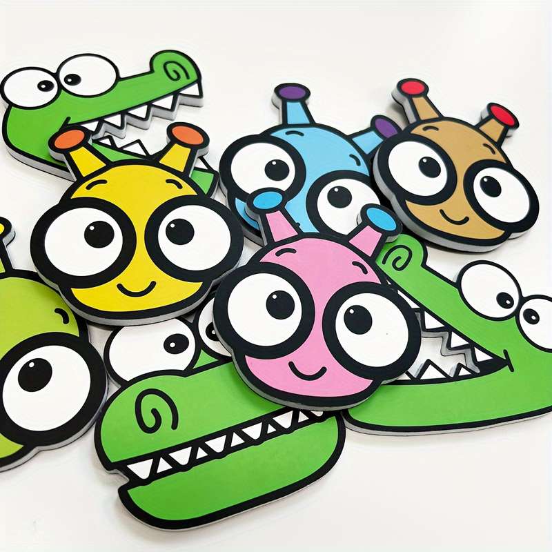 8-Piece Magnetic Cartoon Whiteboard Stand Set