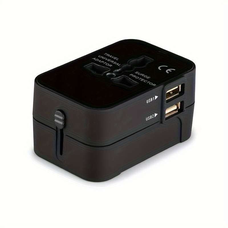 1 x Universal Travel Adapter Dual Usb Port Converter
