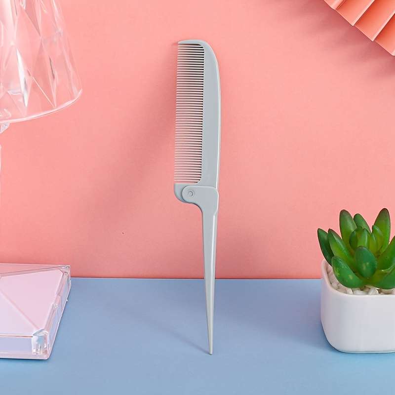 1Pc Folding Comb Portable Pointed Tail Tooth Comb