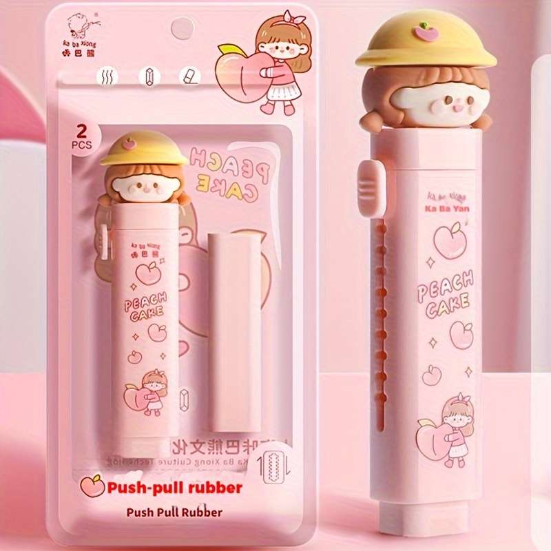 1pc Cartoon Silicone Push-Pull Eraser