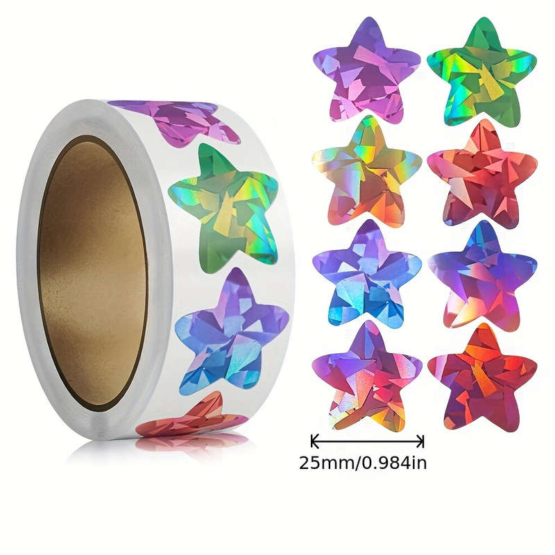 500 Multi-Colored Star Stickers